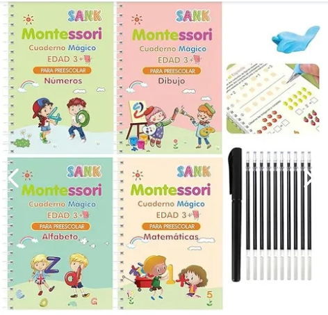 LIBRO CALIGRAFIA ESP MONTESSORI SET X4