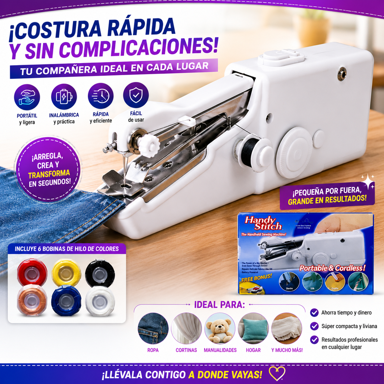 Mini Maquina De Coser Manual Pequeña